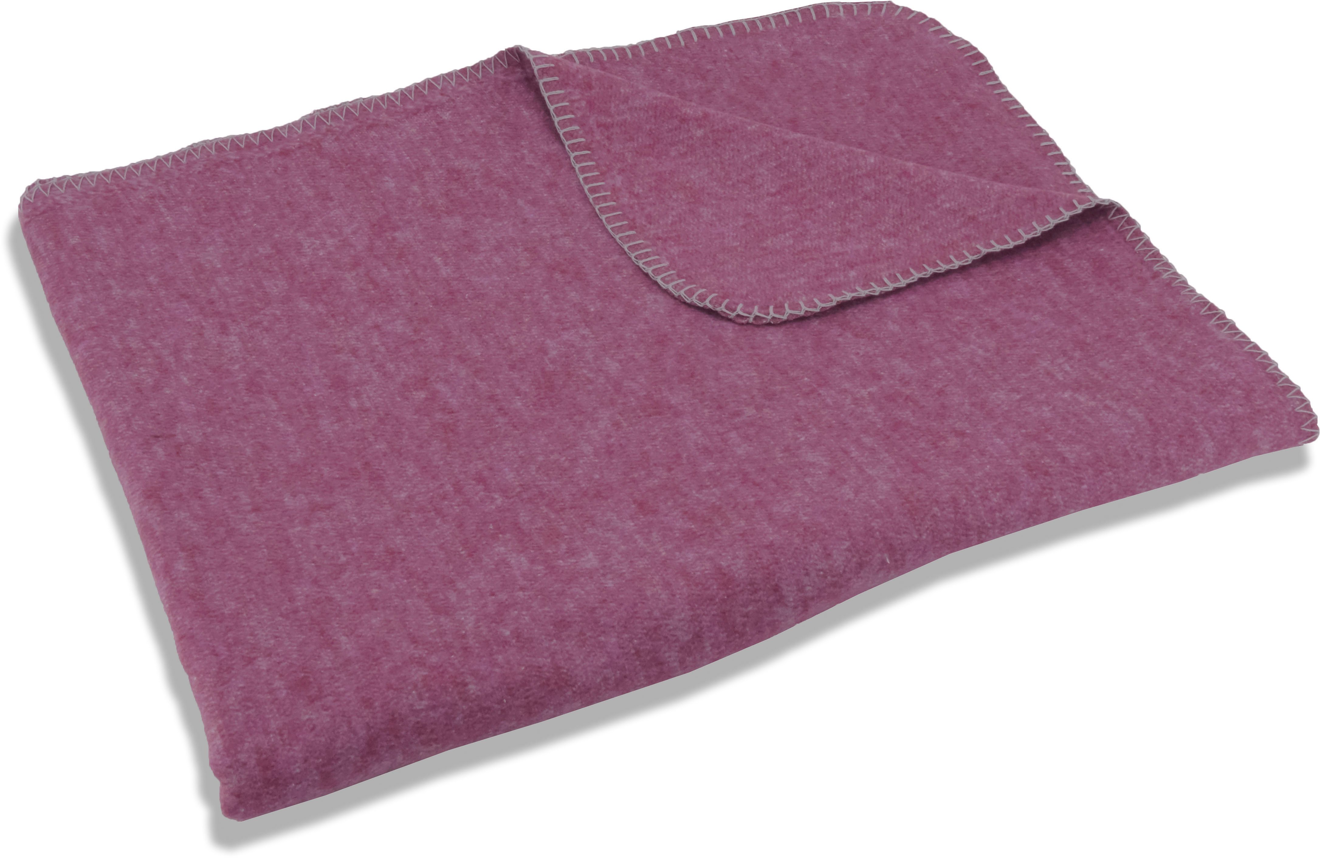 SETEX Wohndecke »Kuscheldecke«, mit Ziernaht in Melange-Optik, Kuscheldecke günstig online kaufen
