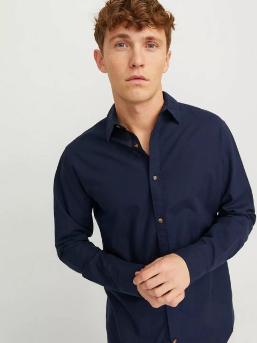Jack & Jones Langarmhemd JJESUMMER LINEN BLEND SHIRT LS SN günstig online kaufen