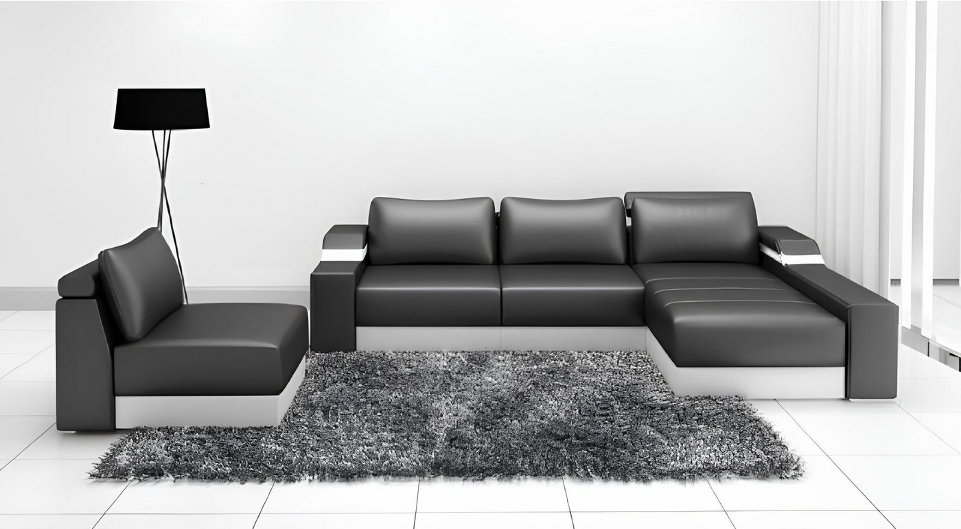 Xlmoebel Ecksofa Winkelsofa Winkel Couch mit USB Polsterung Leder Set Wohnl günstig online kaufen