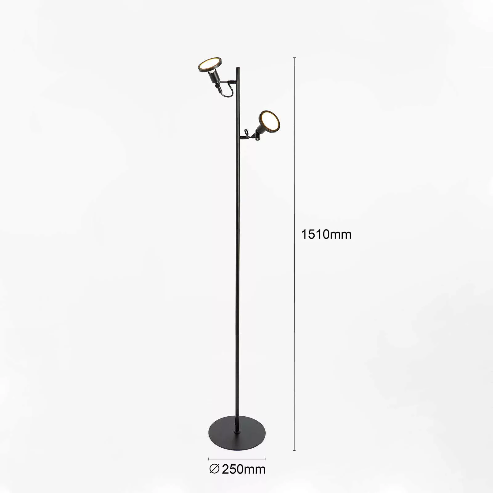 Lindby Stehlampe Ilda, 2-flammig,151 cm hoch, Eisen, CCT günstig online kaufen