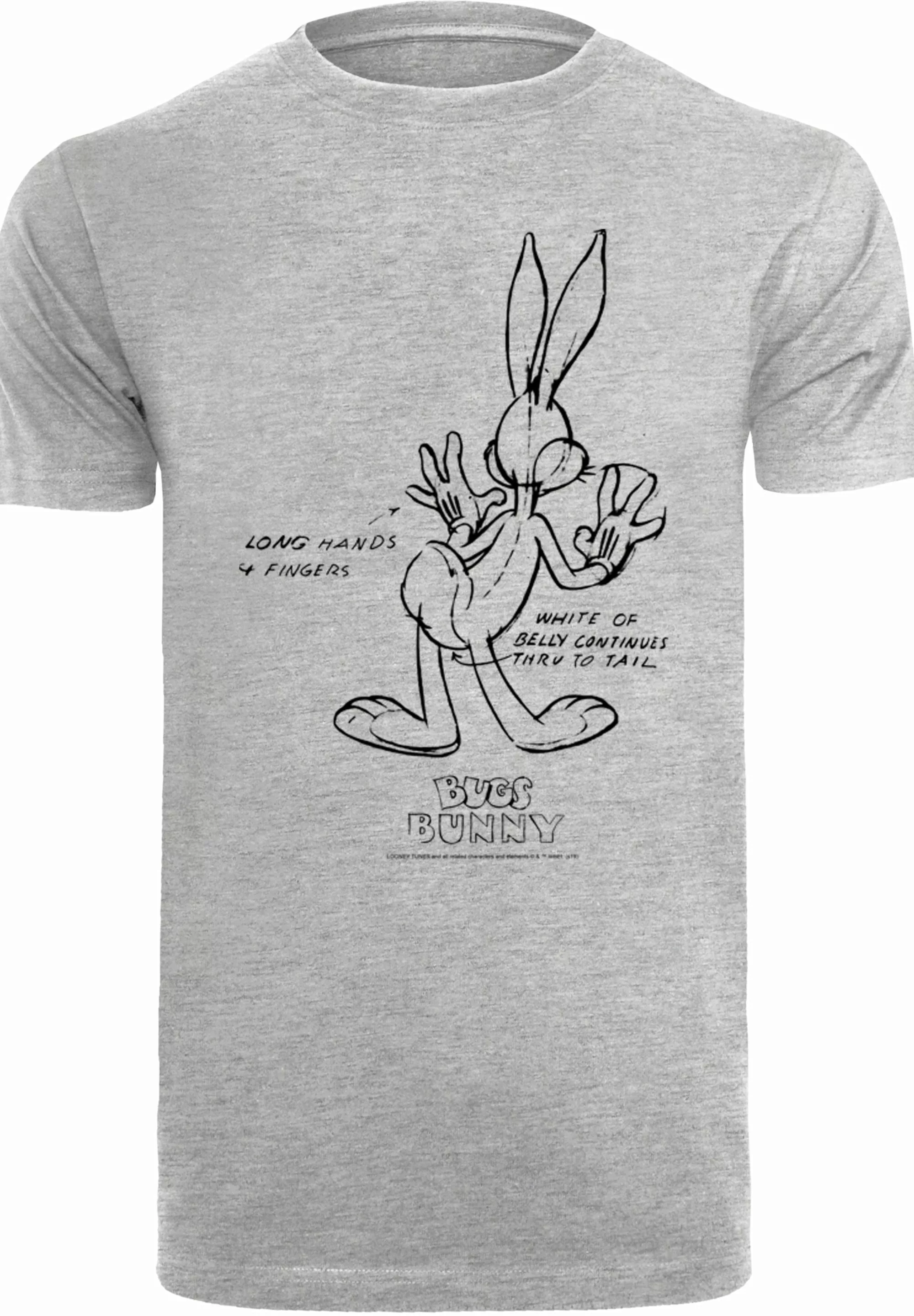 F4NT4STIC T-Shirt "Looney Tunes Bugs Bunny White Belly", Print günstig online kaufen