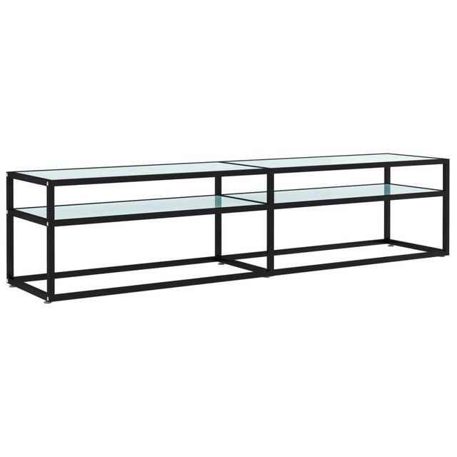 furnicato TV-Schrank Weiß Marmor-Optik 180x40x40,5 cm Hartglas günstig online kaufen