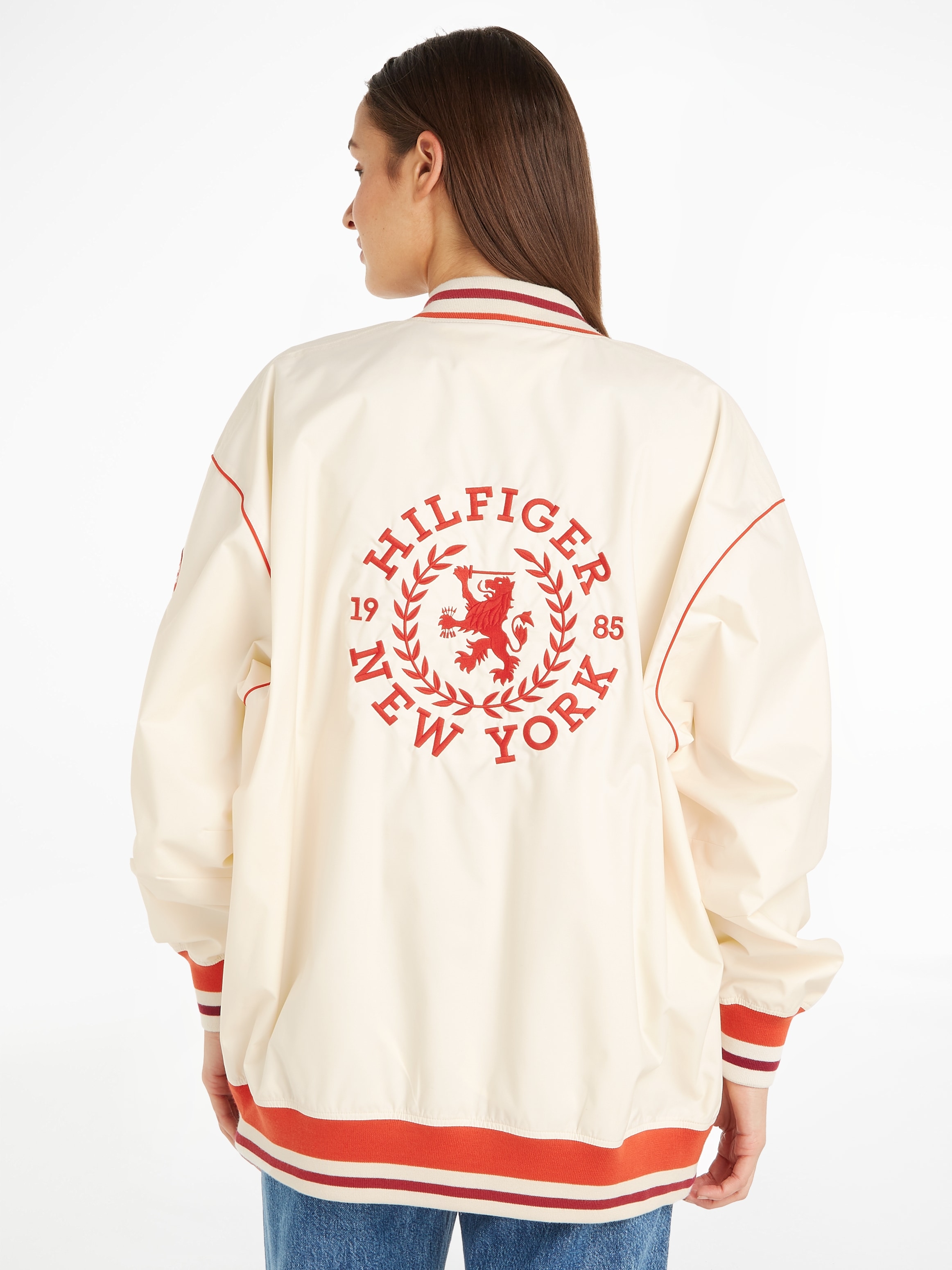 Tommy Hilfiger Outdoorjacke OVERSIZED BASEBALL JACKET mit Logopatch günstig online kaufen