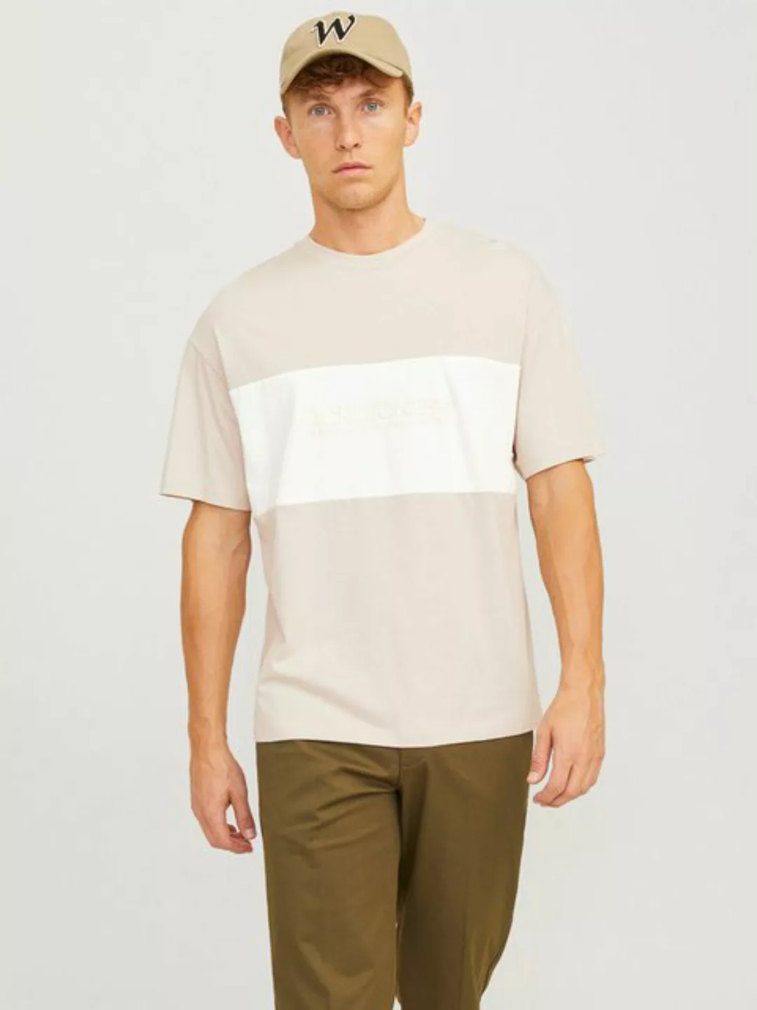 Jack & Jones Rundhalsshirt "JJELEGACY BLOCKING TEE SS O-NECK NOOS" günstig online kaufen