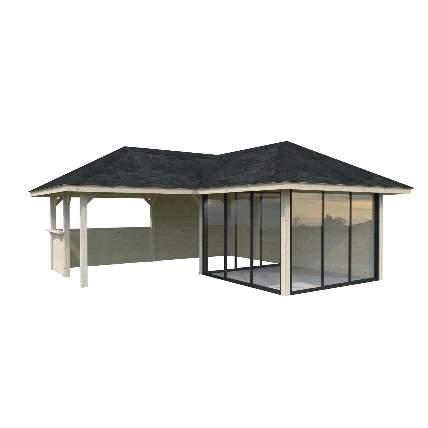 Palmako Pavillon Bianca Set210 Slide Naturbelassen 588 cm x 588 cm FSC® günstig online kaufen