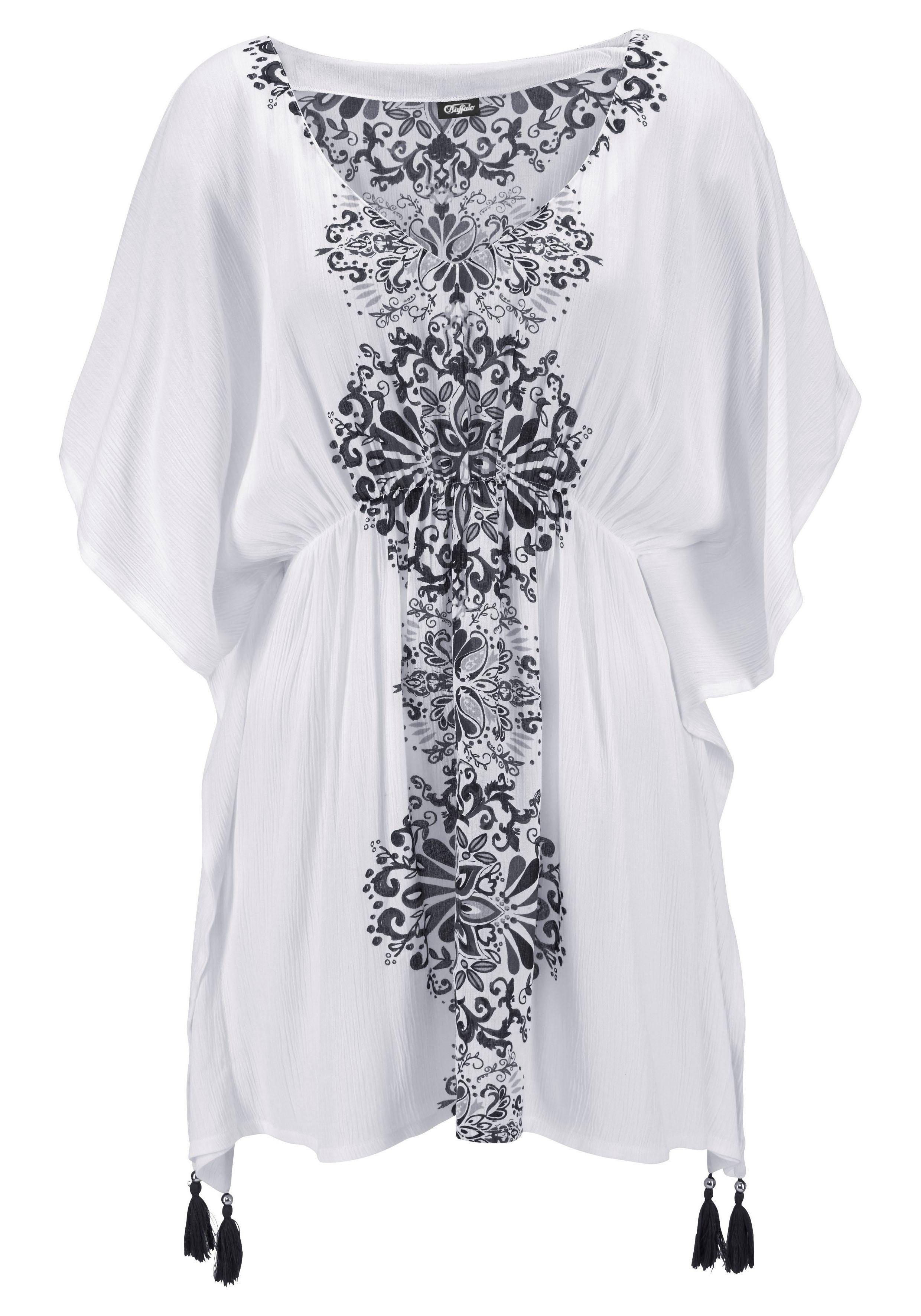 Buffalo Tunika aus gekreppter Viskose, Blusenkleid, günstig online kaufen