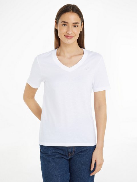 Calvin Klein Jeans T-Shirt "CK EMBRO BADGE V-NECK TEE", mit Logomarkenlabel günstig online kaufen