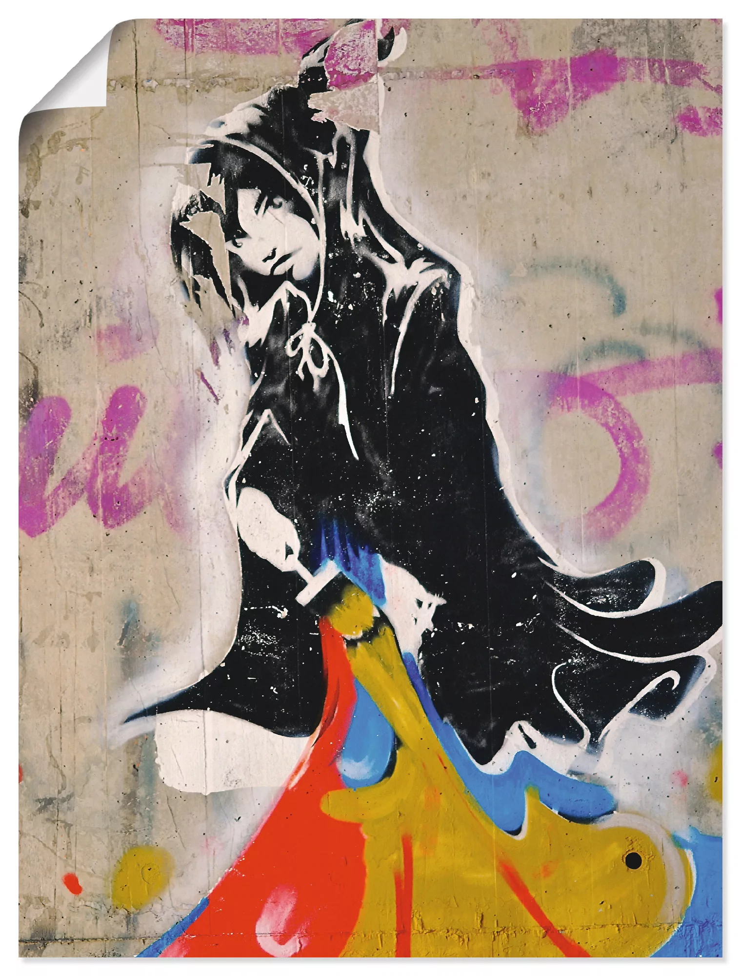 Artland Poster "Graffiti II", klassische Fantasie, (1 St.), als Alubild, Le günstig online kaufen