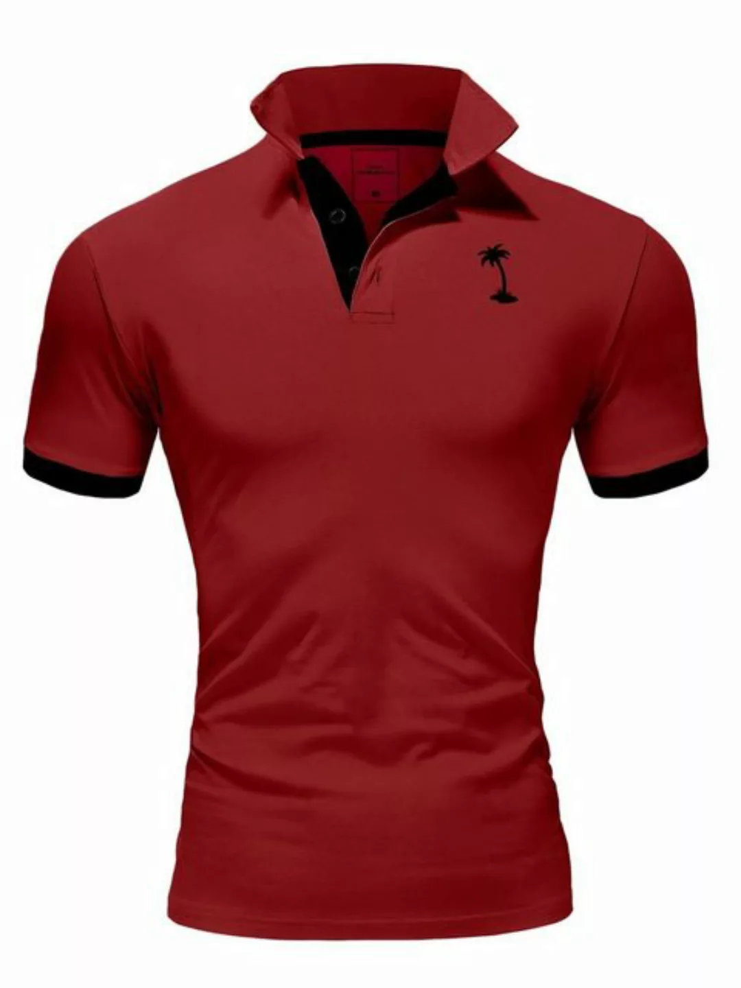 behype Poloshirt PALM mit kontrastfarbigen Details günstig online kaufen