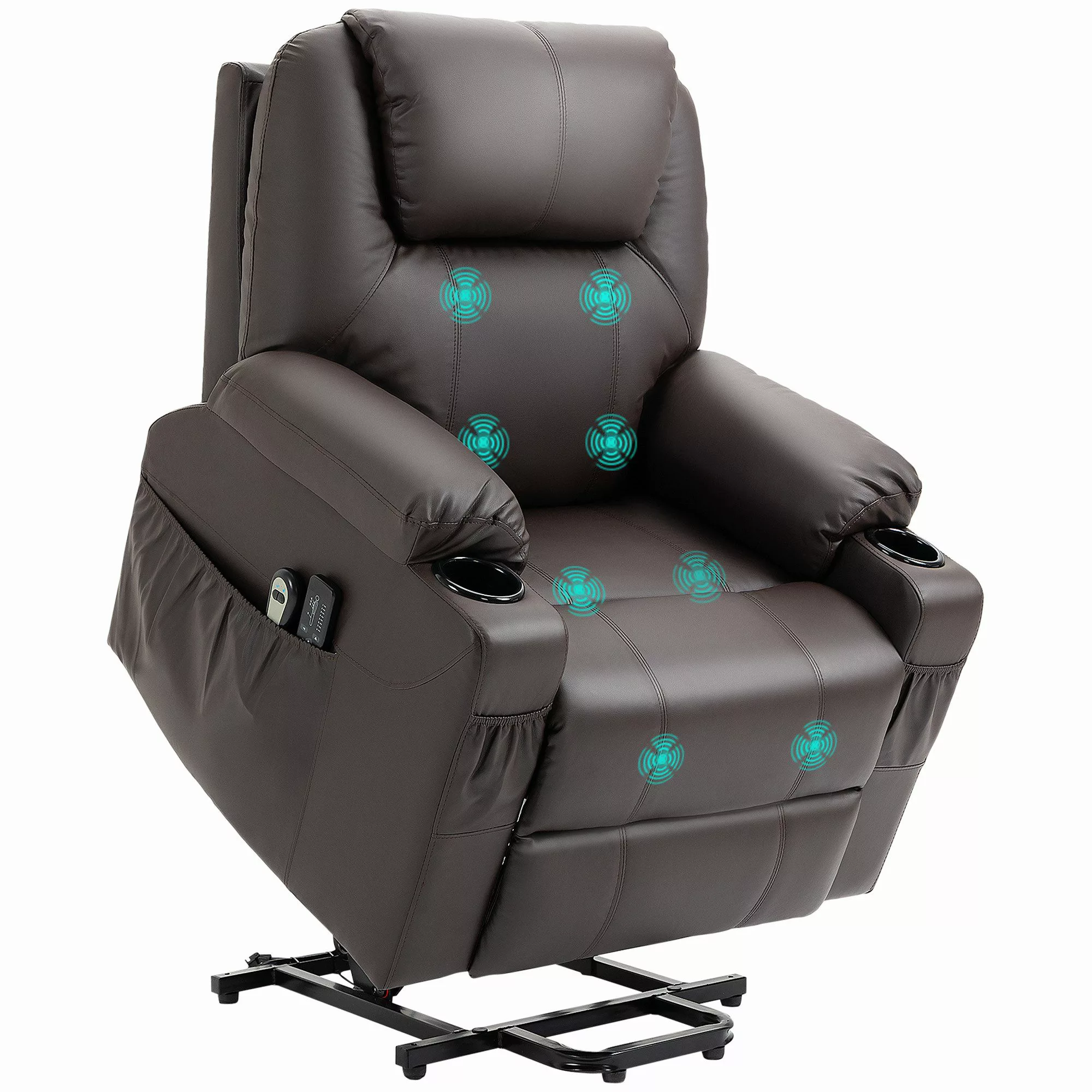 HOMCOM Massagesessel Elektrischer Aufstehsessel mit Seitentaschen günstig online kaufen