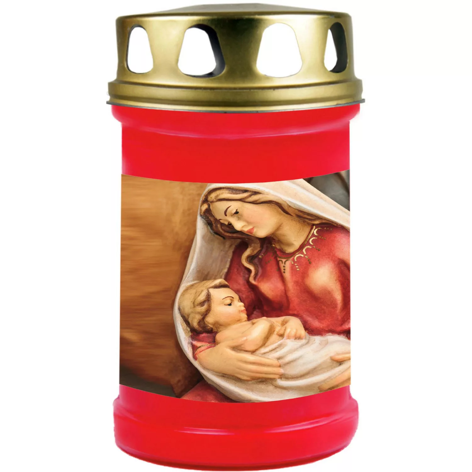 HS Candle Grabkerze Rot 48h Deckel Gold Maria & Kind günstig online kaufen