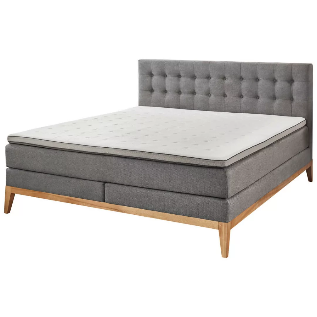 uno Boxspringbett  Westwood ¦ grau ¦ Maße (cm): B: 180 H: 109 Betten > Boxs günstig online kaufen