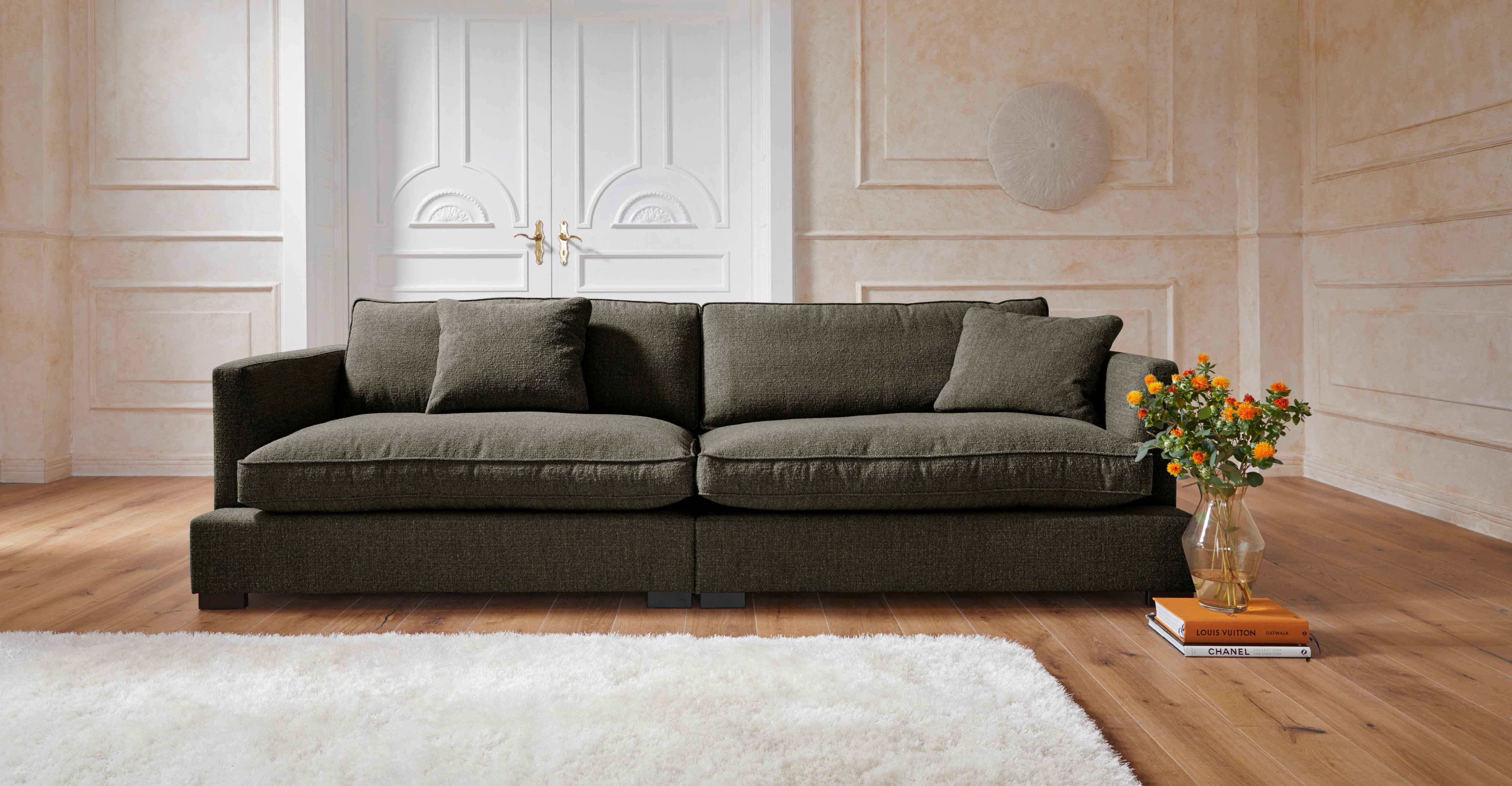 Guido Maria Kretschmer Home&Living Big-Sofa "Annera", weicher Sitzkomfort, günstig online kaufen