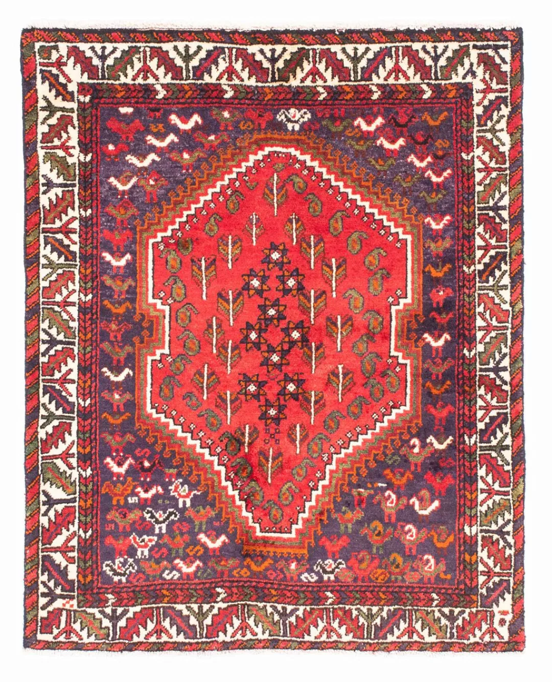 morgenland Orientteppich »Perser - Nomadic - 139 x 111 cm - dunkelrot«, rec günstig online kaufen