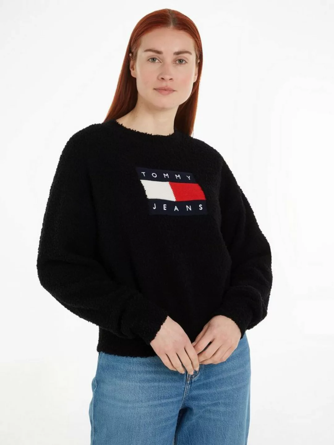 Tommy Jeans Curve Strickpullover TJW CENTER FLAG SWEATER EXT günstig online kaufen