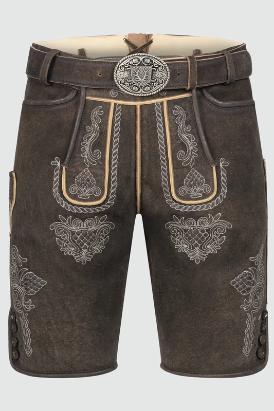 Lederhose Vinc mit Gürtel günstig online kaufen