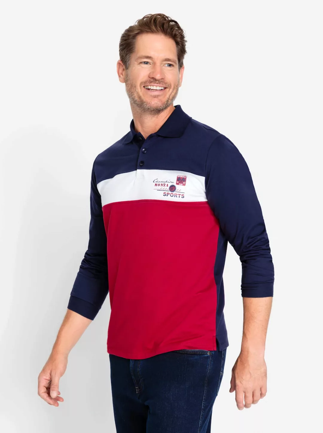 Langarm-Poloshirt "Langarm-Shirt" günstig online kaufen