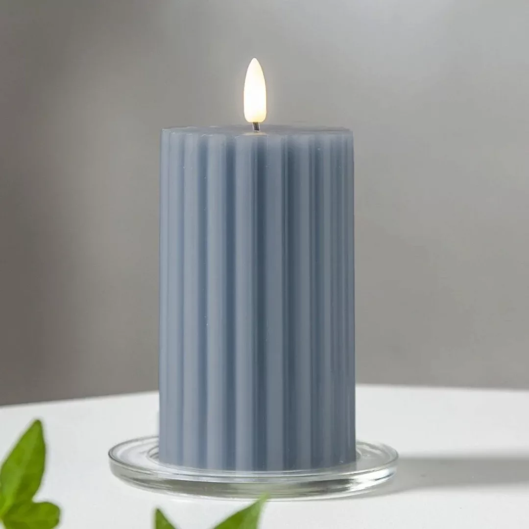 LED Wachskerze Flamme Stripe in Blau 0,02W günstig online kaufen