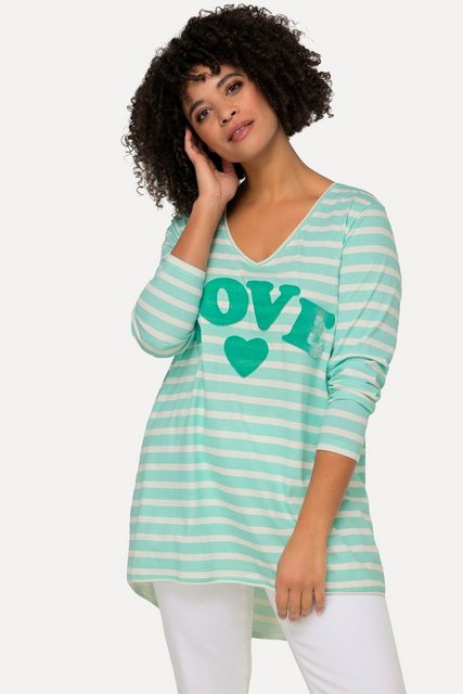 Angel of Style Longshirt Longshirt geringelt LOVE Druck Langarm günstig online kaufen