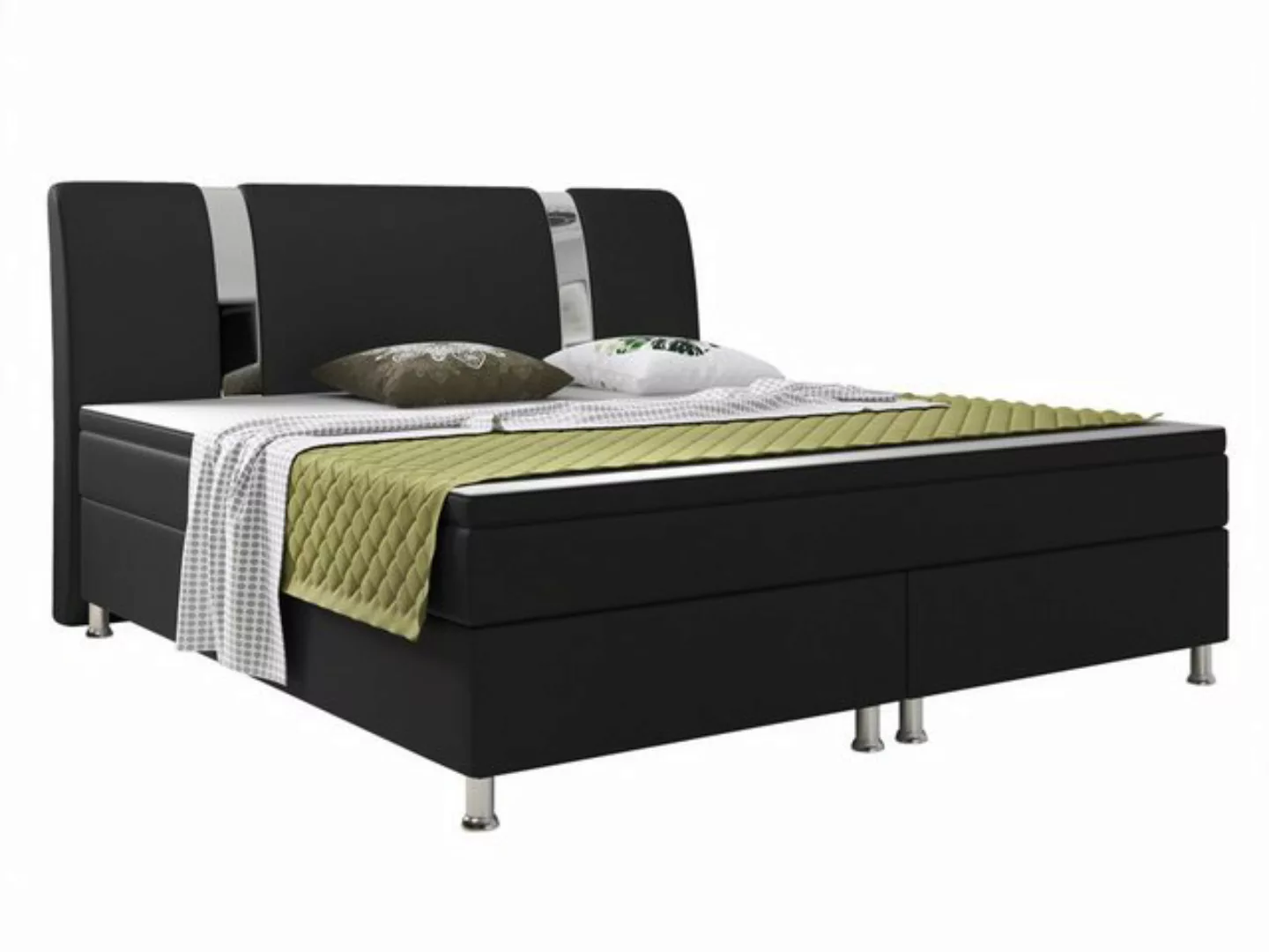 interbed Boxspringbett Riva 180x200 cm inkl. Topper (Betten, inkl.Kopfteill günstig online kaufen