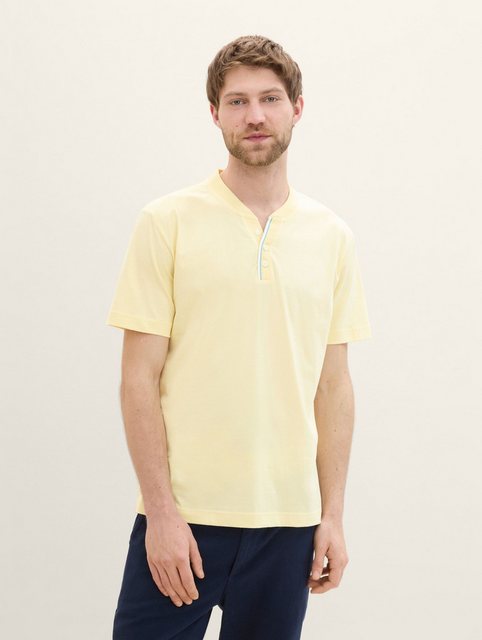 TOM TAILOR T-Shirt Serafino T-Shirt mit Print günstig online kaufen