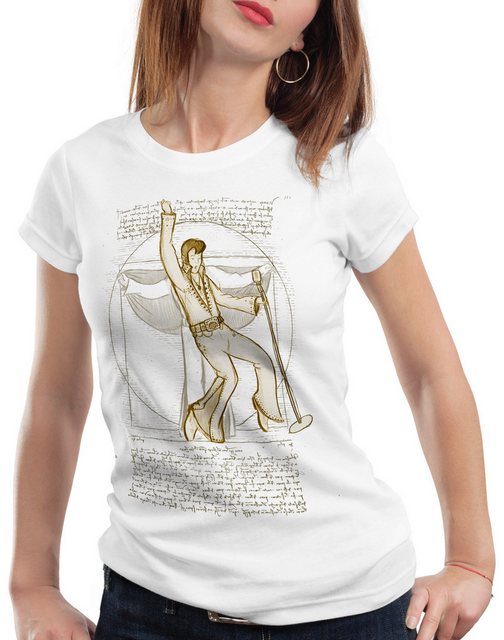 style3 T-Shirt Vitruvianischer King of Rock da vinci memphis elvis günstig online kaufen