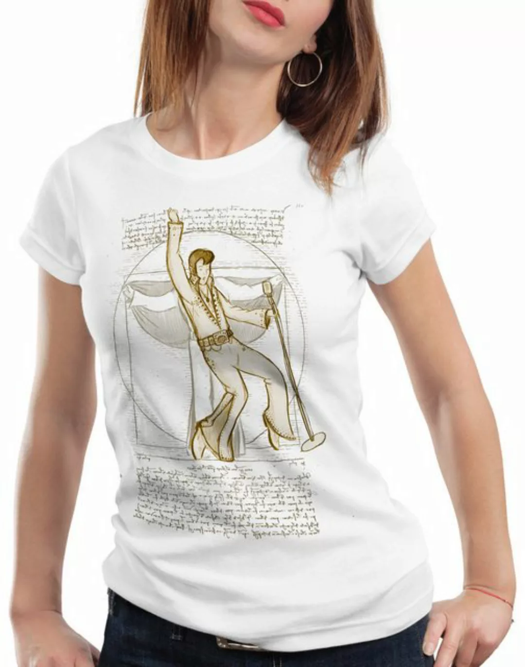 style3 T-Shirt Vitruvianischer King of Rock da vinci memphis elvis günstig online kaufen