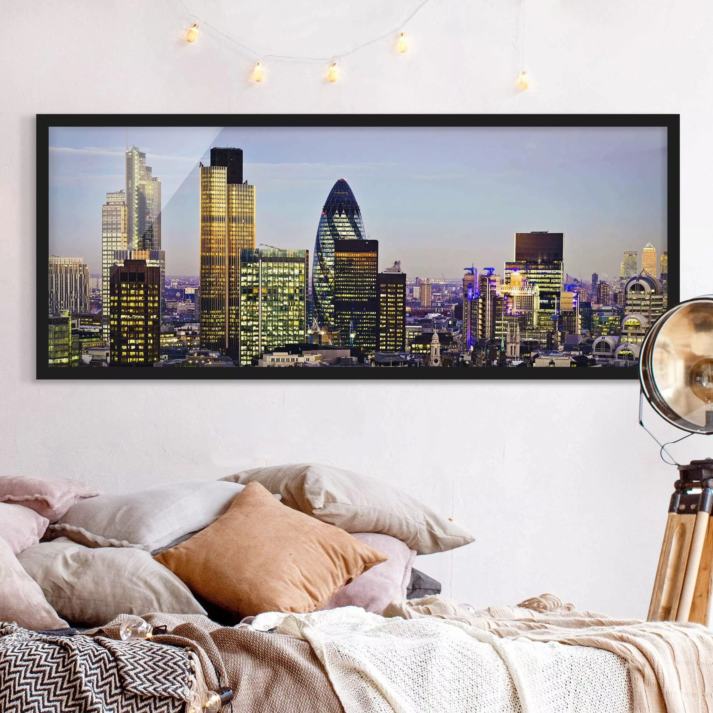Bild mit Rahmen Architektur & Skyline - Panorama London City günstig online kaufen