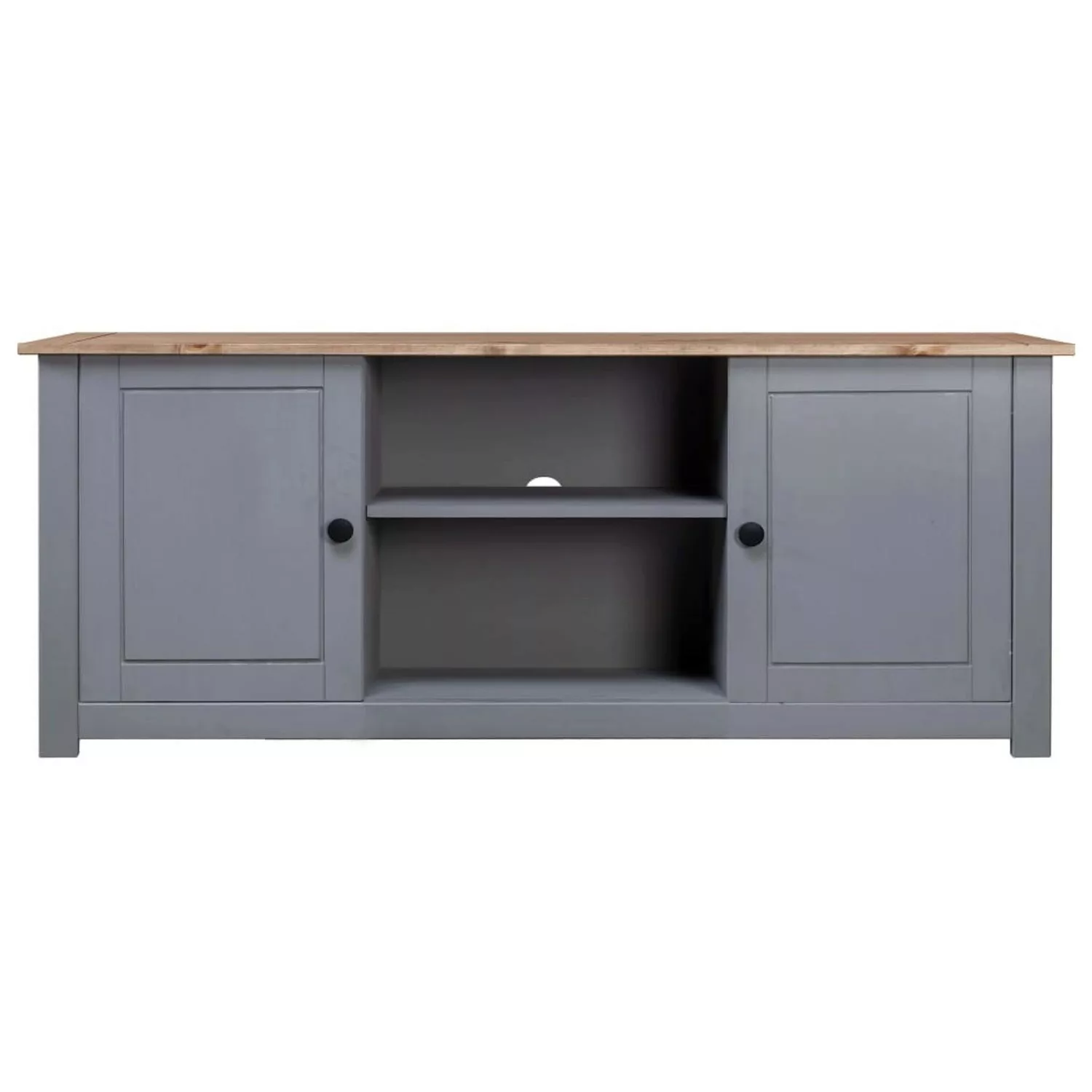 vidaXL TV-Schrank TV-Schrank Grau 120x40x50 cm Massivholz Panama-Kiefer Low günstig online kaufen