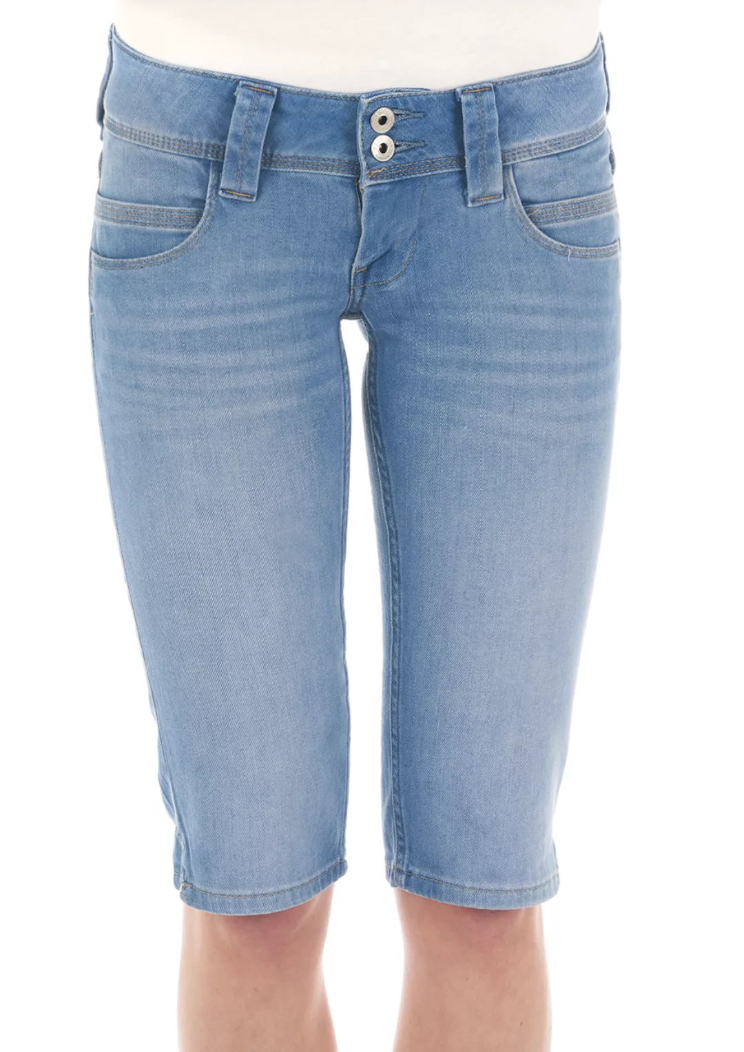 Pepe Jeans Damen Bermuda Venus Crop - Blau -Blue Denim günstig online kaufen