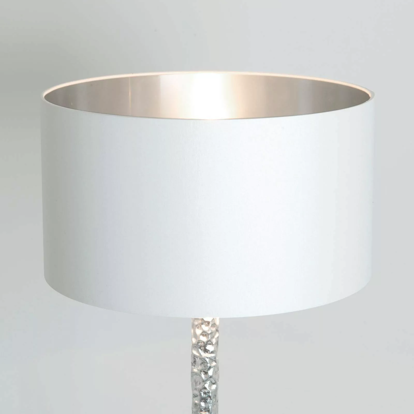 Stehlampe Cancelliere Rotonda Seide weiß/silber günstig online kaufen