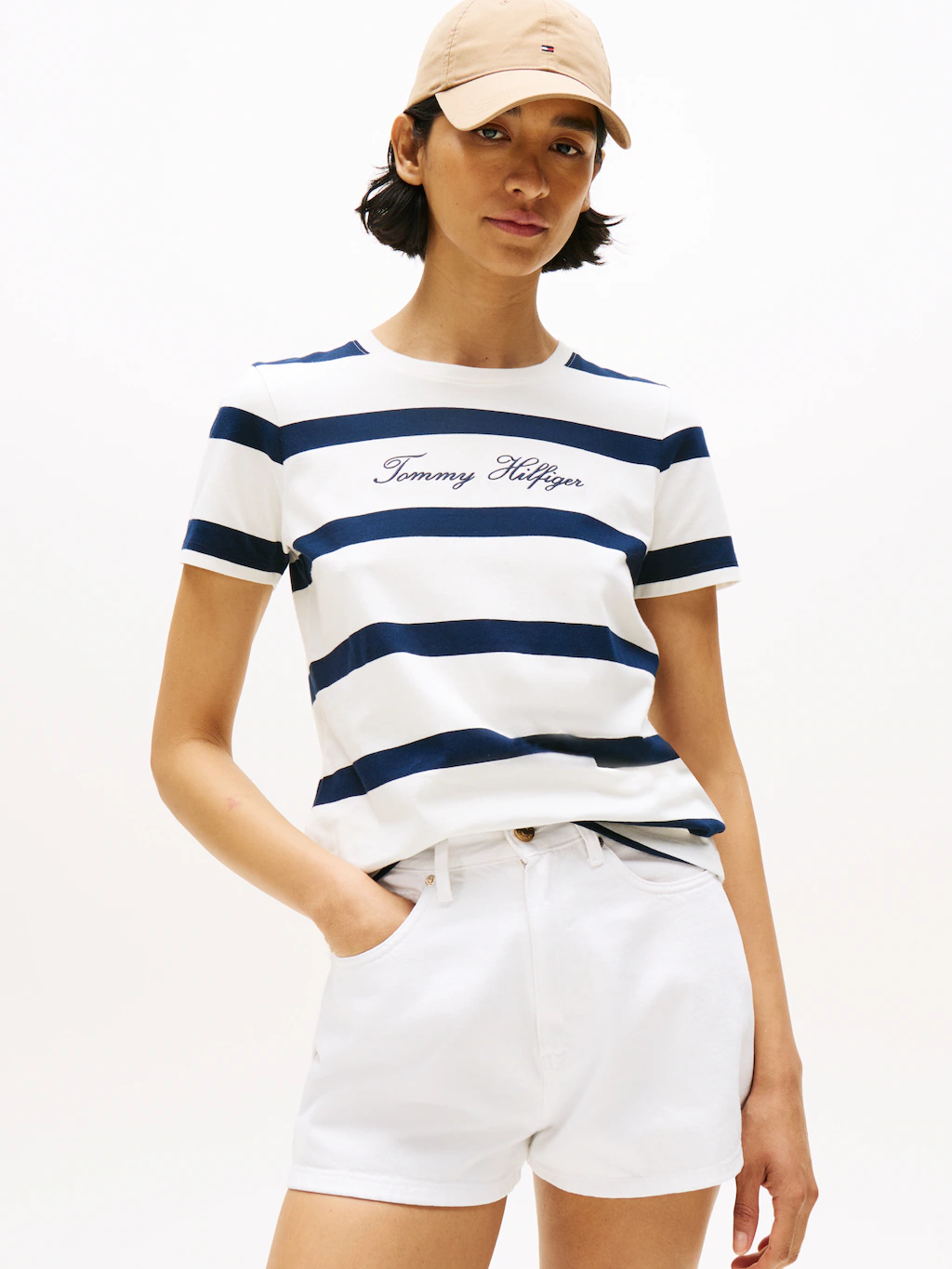 Tommy Hilfiger Kurzarmshirt "SCRIPT REG C-NK SS T-SHIRT", mit Tommy Hilfige günstig online kaufen
