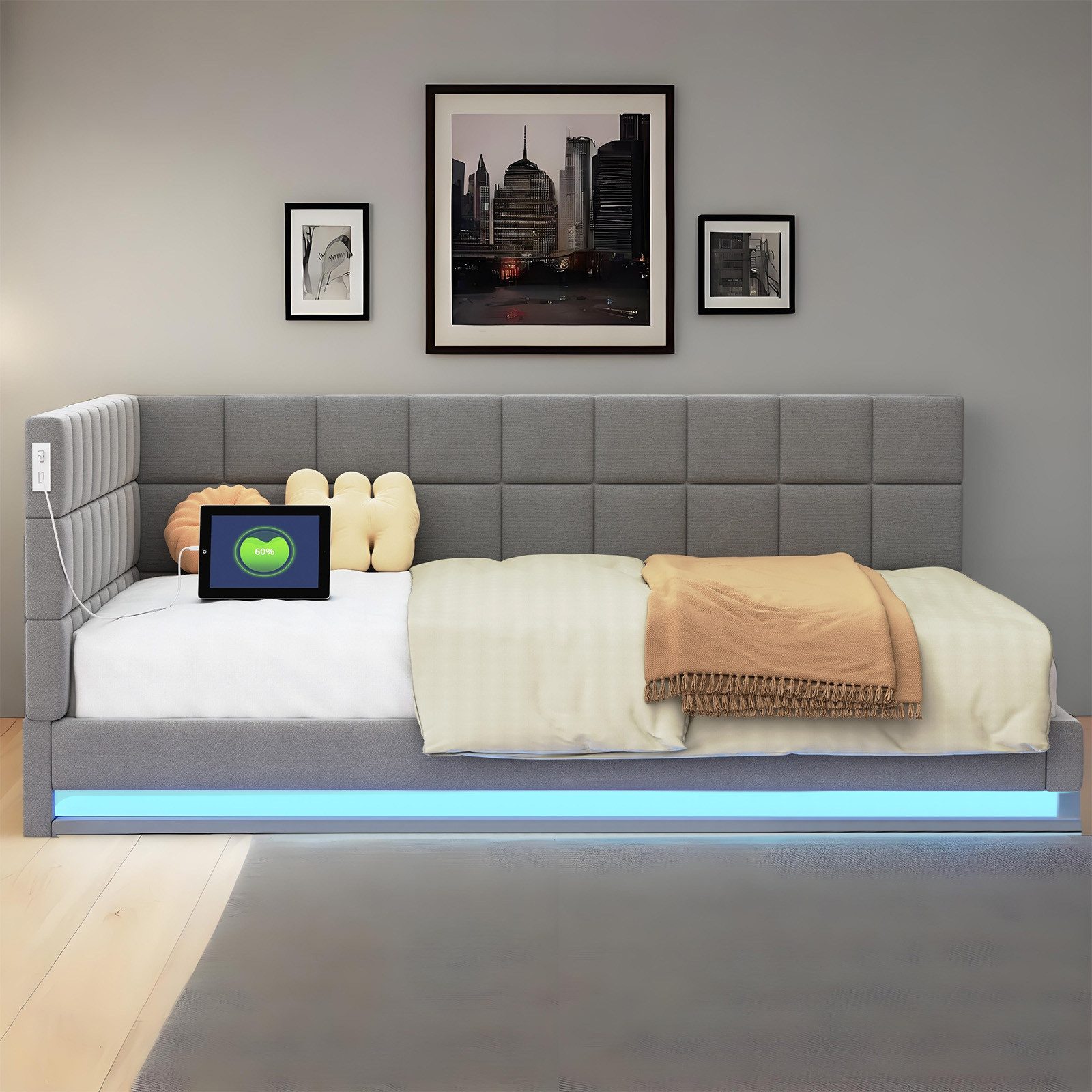 MODFU Schlafsofa Polsterbett, 140x200 cm mit günstig online kaufen