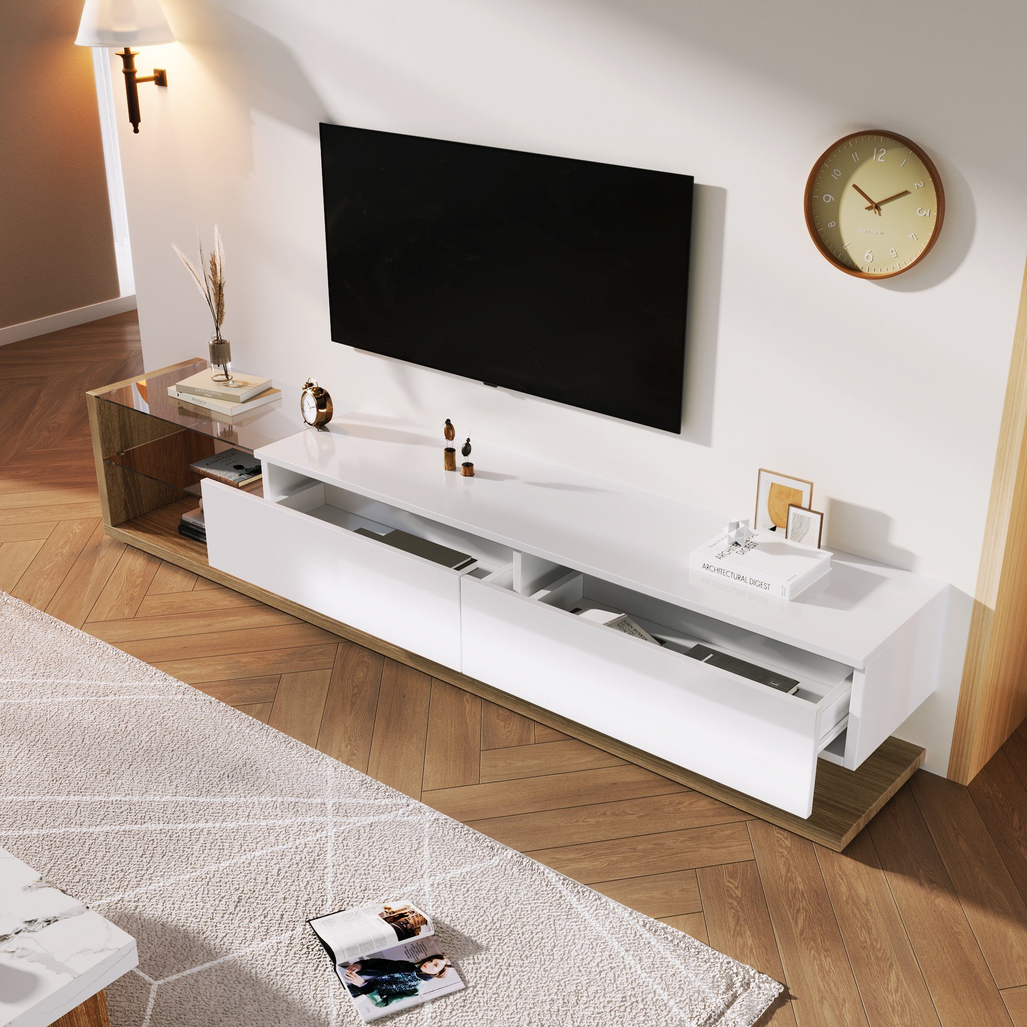 BlingBin TV-Schrank Lowboard (1-St., Hochglanz-Wohnzimmermöbel) variable günstig online kaufen