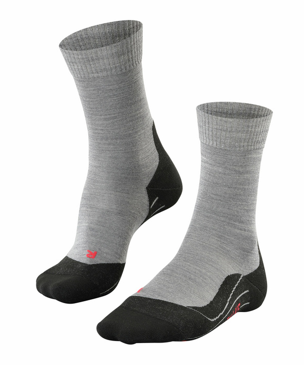 FALKE TK5 Herren Wandersocken, 46-48, Grau, Schurwolle, 16242-340305 günstig online kaufen