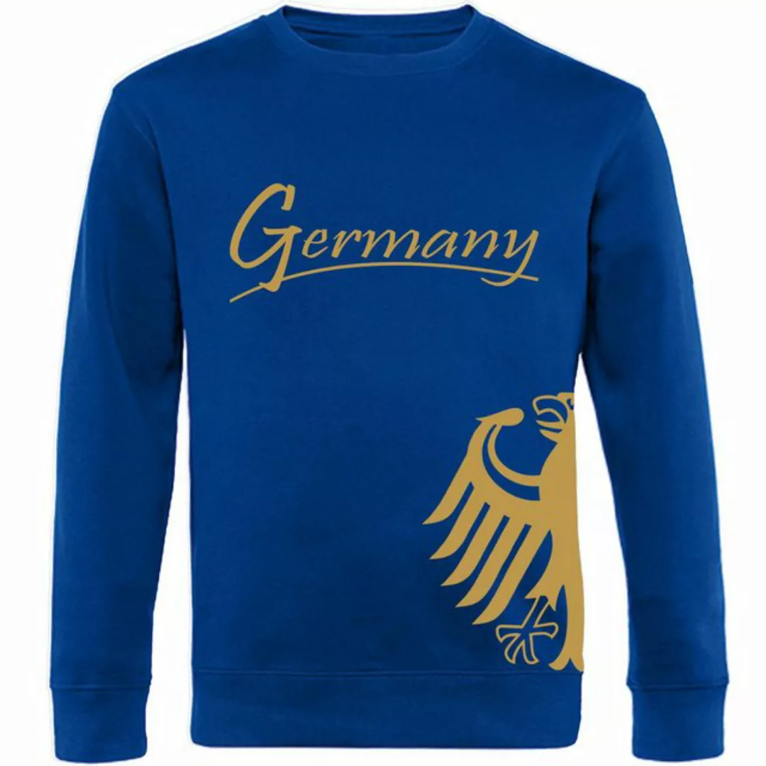 multifanshop Sweatshirt Germany - Adler seitlich Gold - Pullover günstig online kaufen