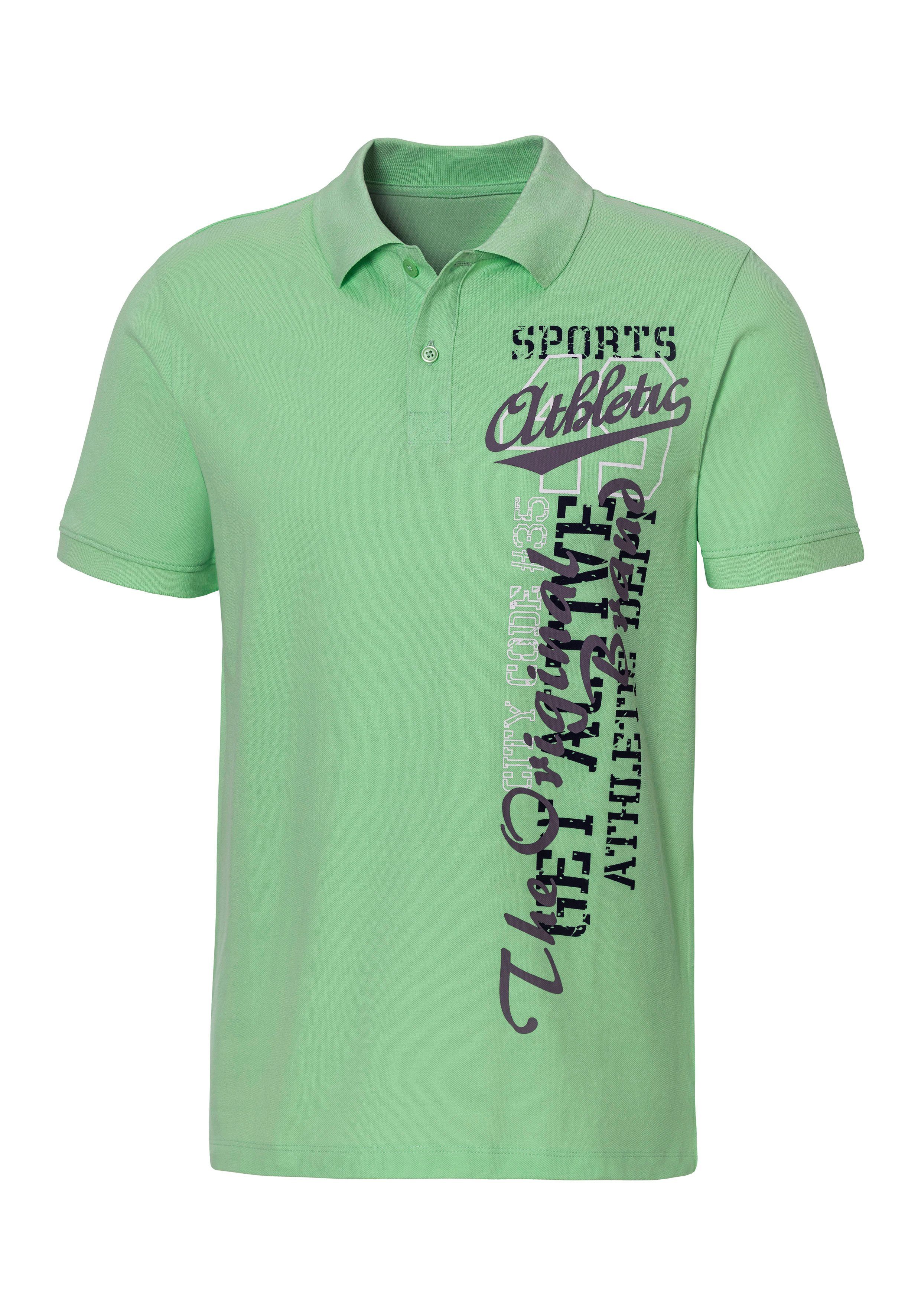John Devin Poloshirt mit großem Druck günstig online kaufen