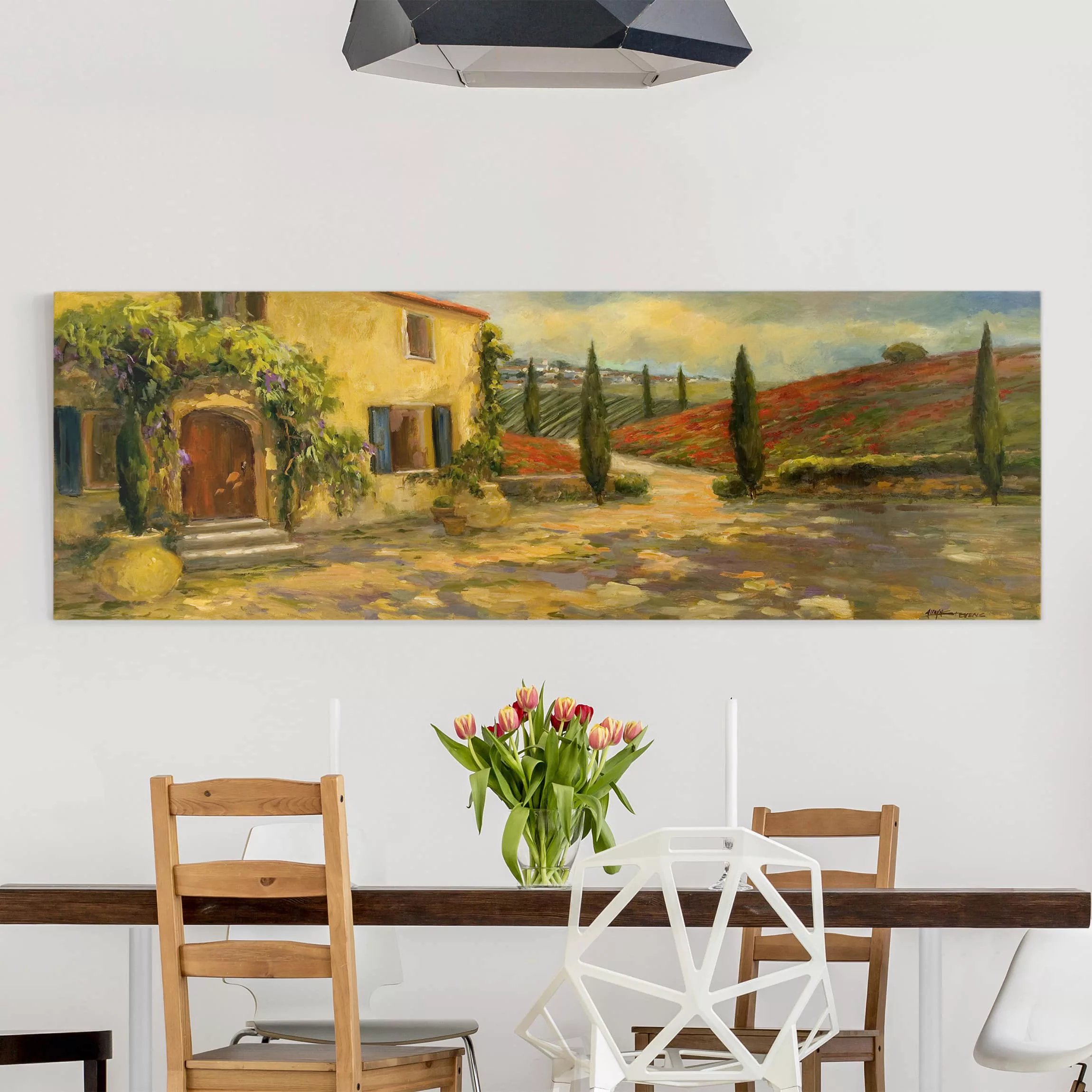 Leinwandbild Natur & Landschaft - Panorama Italienische Landschaft - Toskan günstig online kaufen