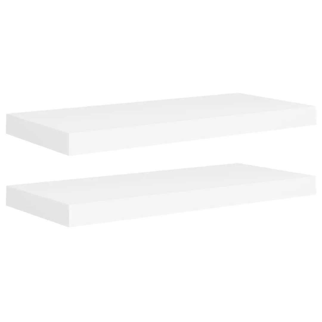 Schwebende Wandregale 2 Stk. Weiß 60x23,5x3,8cm Mdf günstig online kaufen