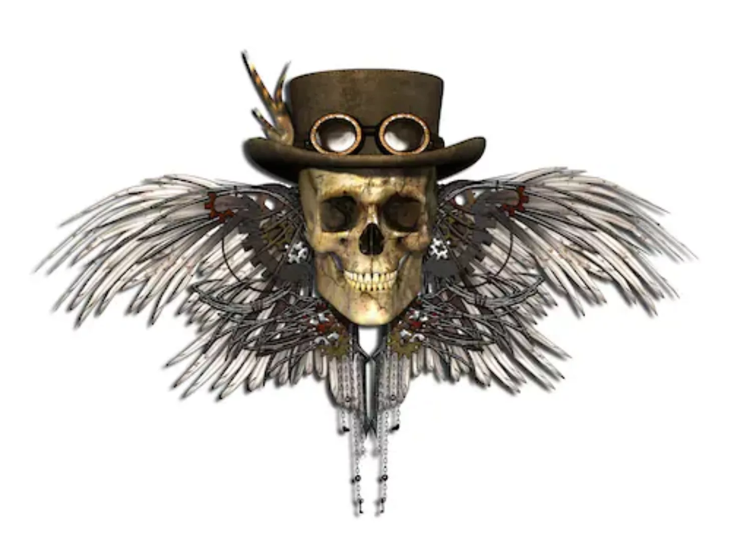 Papermoon Fototapete »Steampunk totenkopf« günstig online kaufen