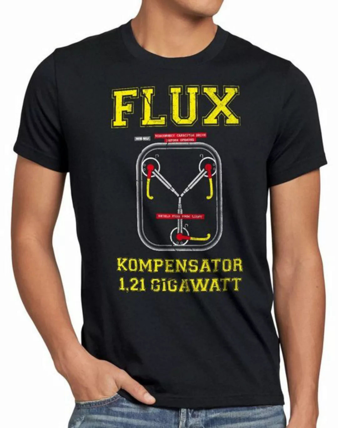 style3 T-Shirt Flux Kompensator Game Gamer Zukunft Zurück Zeitreise delorea günstig online kaufen