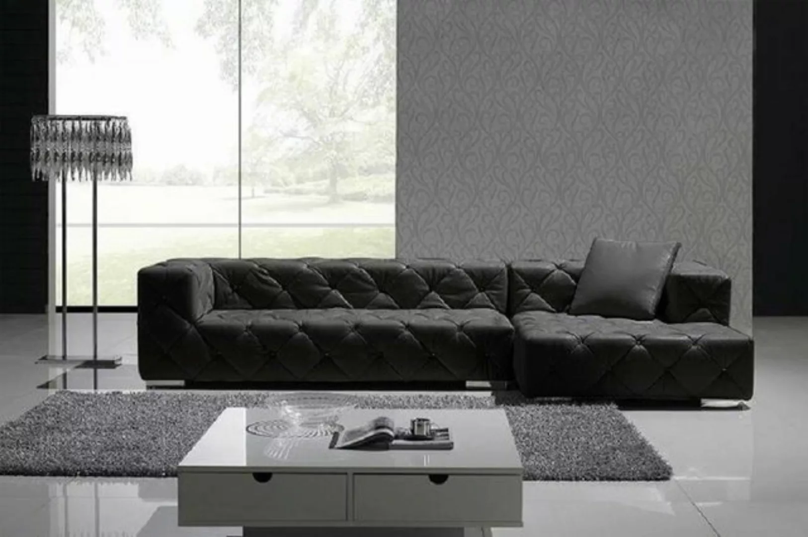 JVmoebel Ecksofa Chesterfield Leder Modern Ecksofa Wohnlandschaft Ledersofa günstig online kaufen