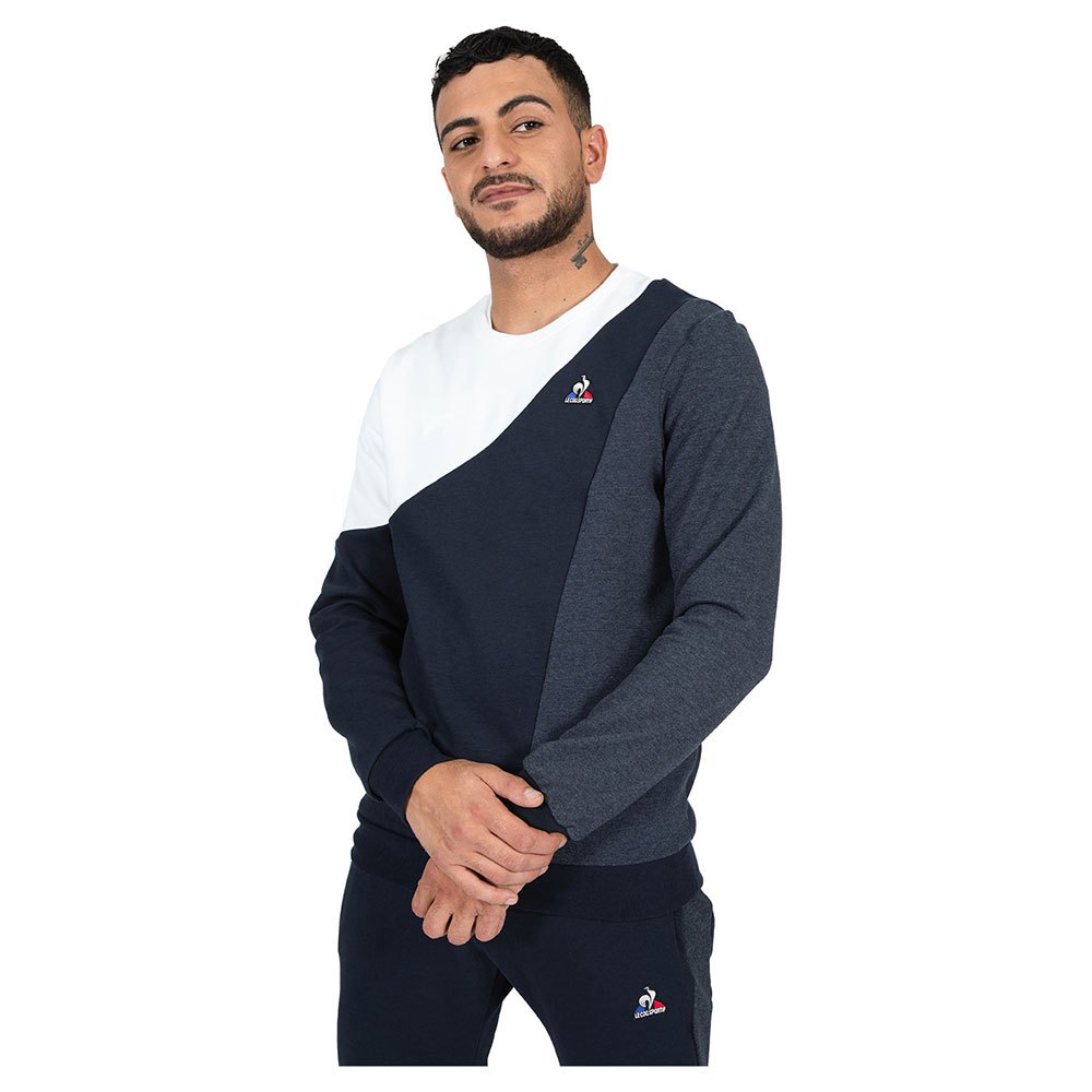 Le Coq Sportif Saison 1 N°1 Pullover M New Optical White / Blue Electro / R günstig online kaufen