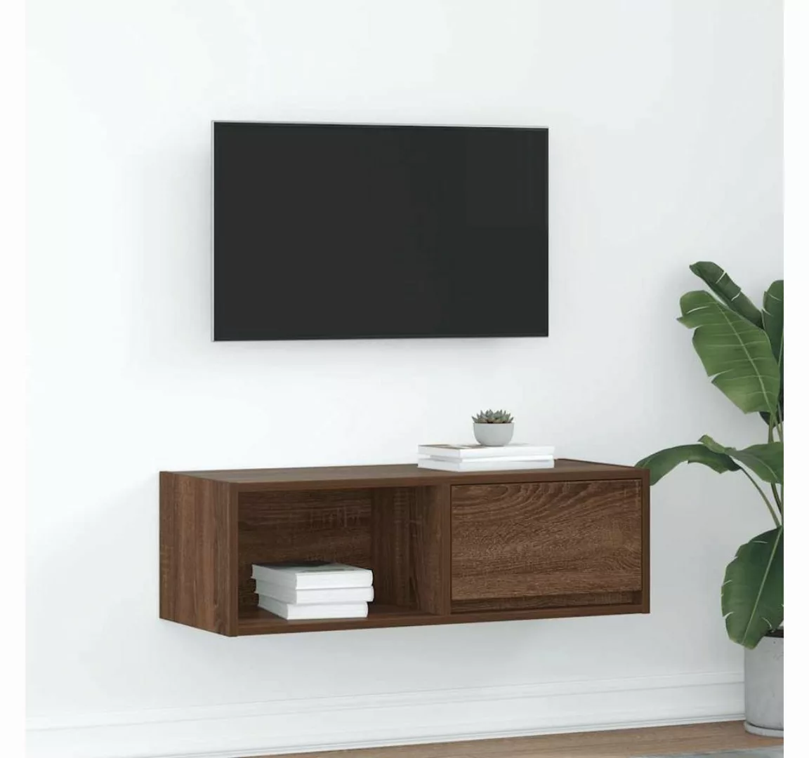 vidaXL Schrankmodule TV-Schrank Braun Eichen-Optik 80x31x25,5 cm Holzwerkst günstig online kaufen