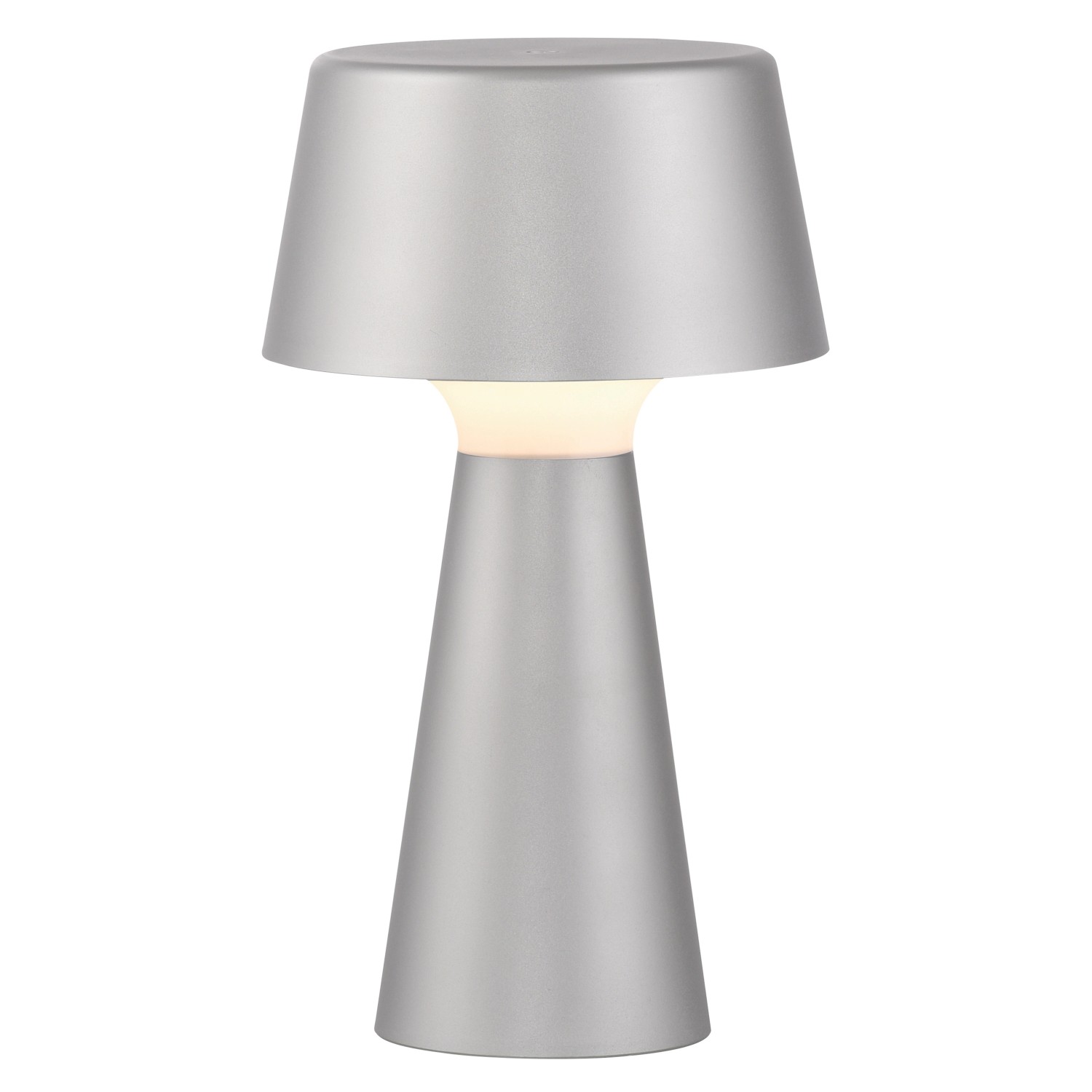 Just Light. LED-Akku-Tischleuchte Abera Silber 28,9 cm x Ø 16 cm günstig online kaufen