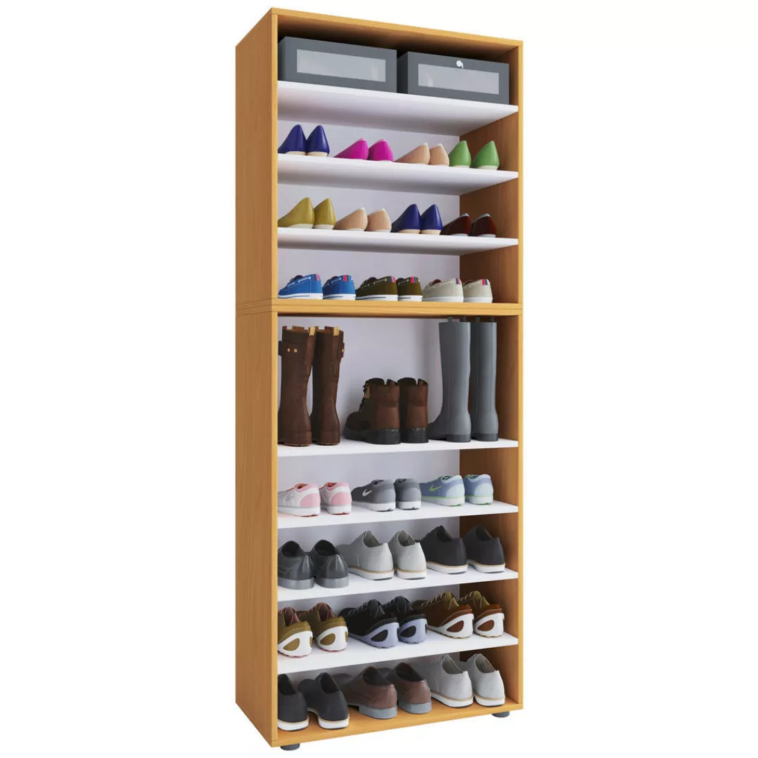 VCM Schuhschrank "VCM Holz-Schuhregal  Maße: H. 183 x B. 70 x T. 37 cm Allz günstig online kaufen