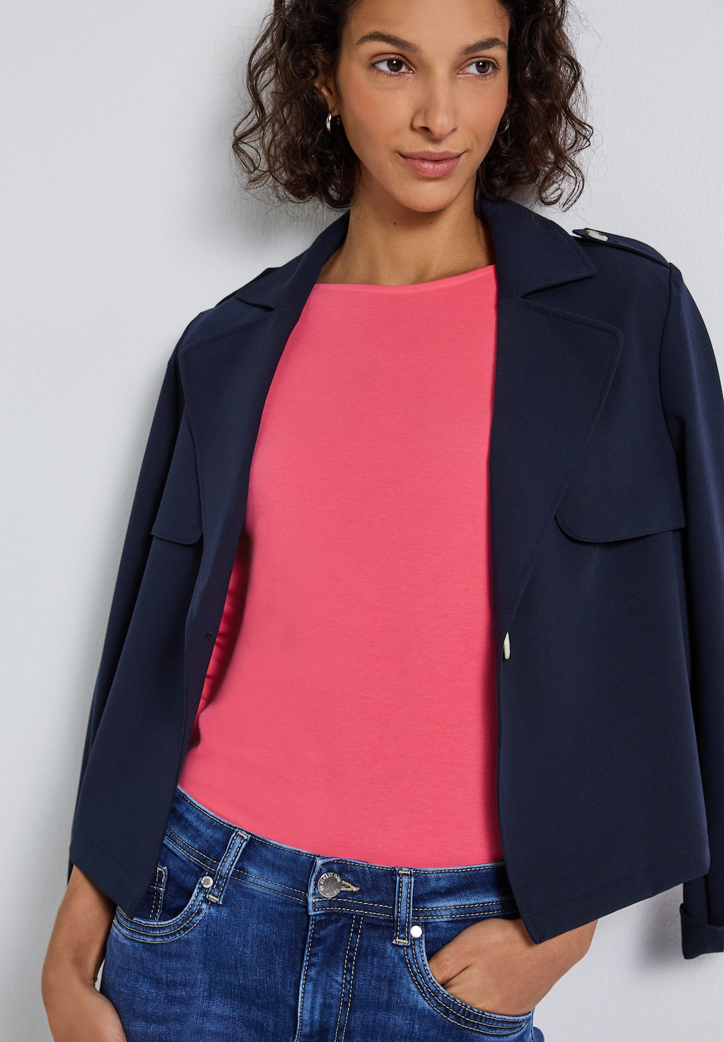 STREET ONE 3/4-Arm-Shirt, U-Boot-Ausschnitt und 3/4-Ärmel mit Bündchen günstig online kaufen
