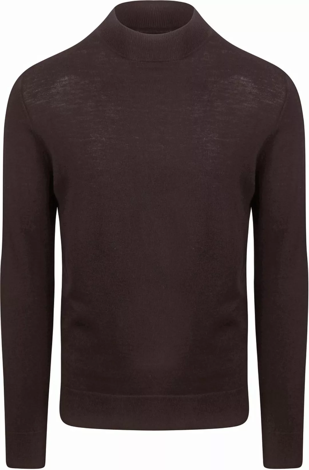 Profuomo Turtleneck Merino Pullover Dunkelbraun - Größe XXL günstig online kaufen