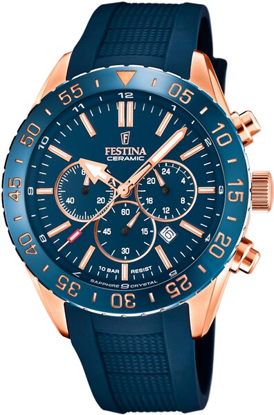 Festina Chronograph »F20516/1«, Armbanduhr, Quarzuhr, Herrenuhr, Stoppfunkt günstig online kaufen