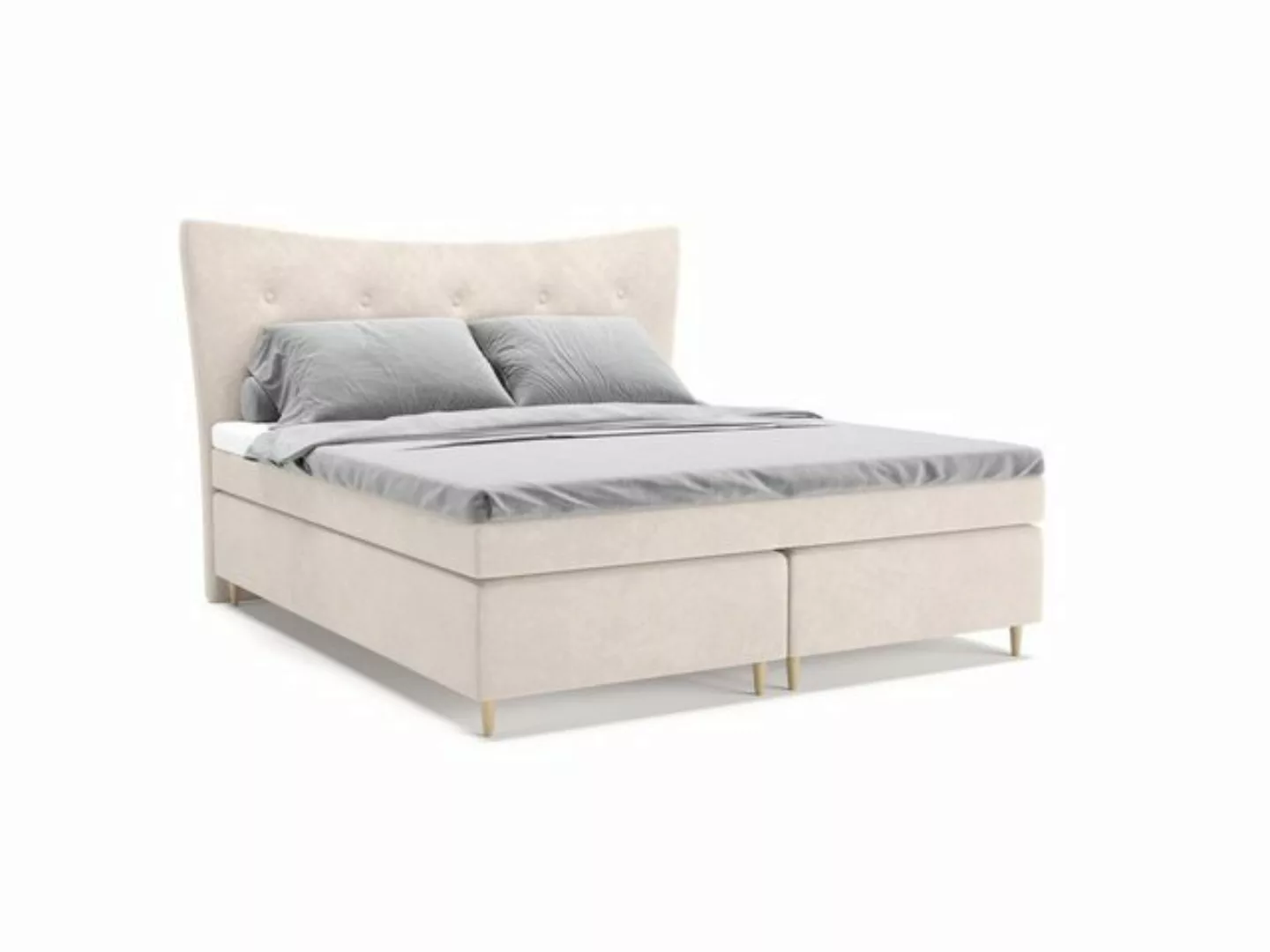 PANDA MÖBEL GmbH Boxspringbett Komfortables Boxspringbett COLORADO 180cm 16 günstig online kaufen